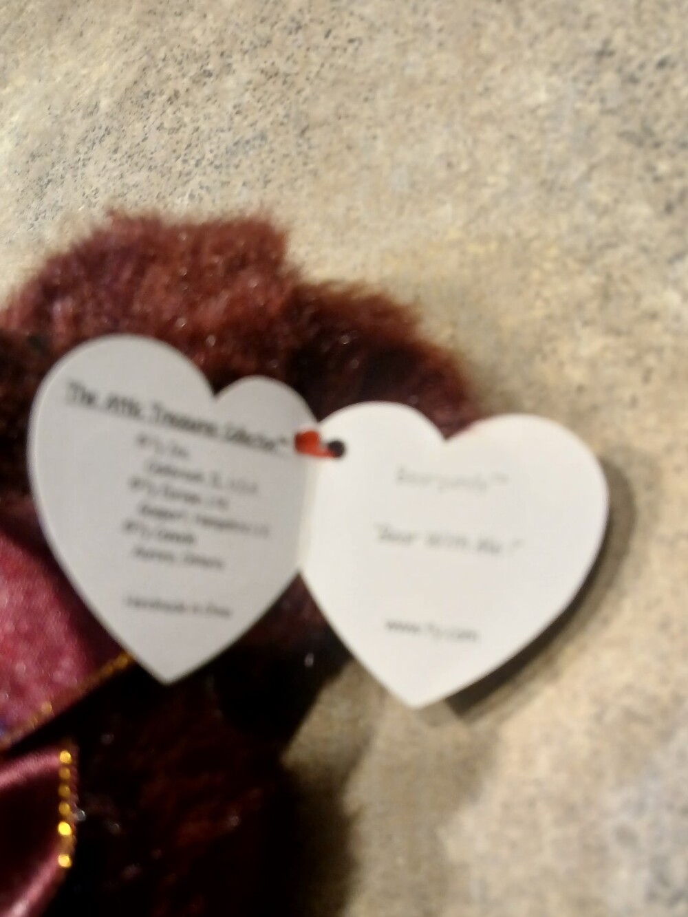 Ty Plush Beargundy Bear | Retired | 1993 - Picture 12 of 13